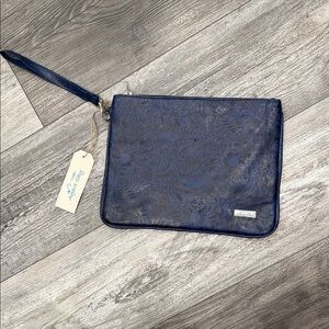 Agave Sky Black and Blue Wristlet